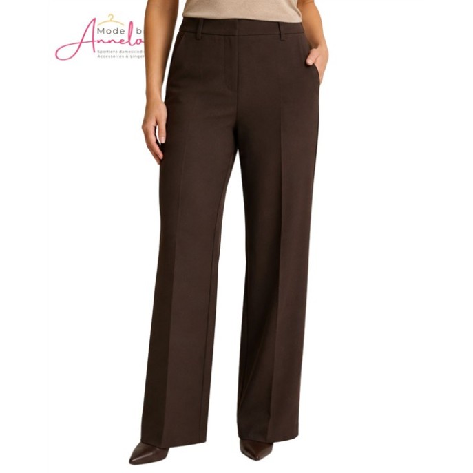 Anna Montana Mila Wide flexi broek 1065 Dark Chocolate Anna Montana Mila Wide flexi broek 1065 Dark Chocolate